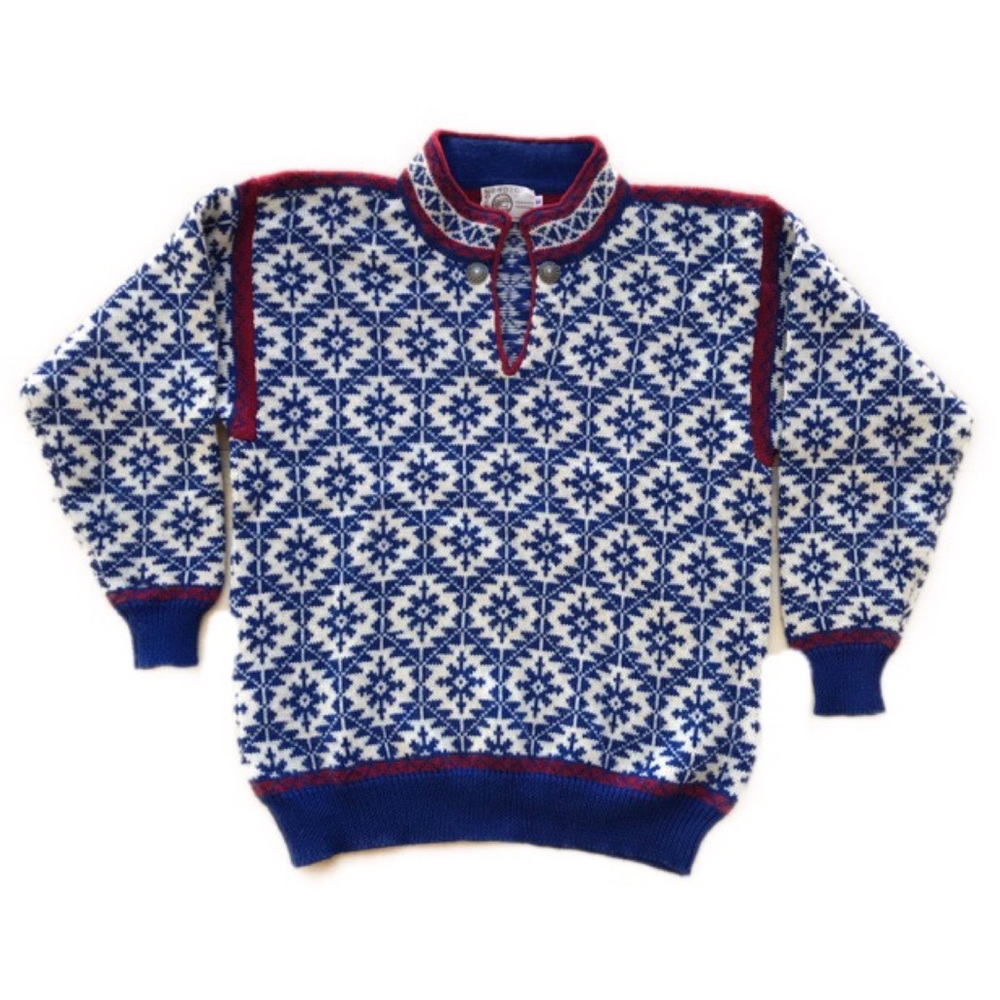 Vintage Nordic Nomad snowflake sweater